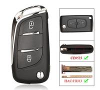 Jingyuqin 2/3 Boutons Modifiés Clé De Voiture À Distance Pour 107 207 307 307s 308 407 607 Citroen C2 C3 C4 Fob Va2/Hu83 Ce0523 - Type 2b Hac-Hu83 Ce0523-For Citroen