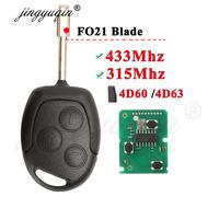 Jingyuqin 3 boutons télécommande porte-clés 315Mhz 433MHz 4D60 ID63 puce pour Ford Mondeo Focus Fusion Fiesta Galaxy Transit e voiture complète 1 Circuit Board