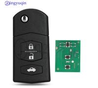 Jingyuqin 433mhz Clé À Distance Pliante Démarreur De Voiture Id63-80bit Pour Mazda 2 3 5 6 Système Mitsubishi Ske126-01 Ske126-A1 3/2 Boutons - Type With 4d63 Chip-3 Buttons #B