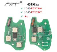 Jingyuqin - Circuit imprimé de clé télécommande de voiture, 433Mhz, pour Renault Clio Scenic Kangoo Megane ID46 PCF7946 / PCF7947 4A-cf7952E puce ID46 PCF7947