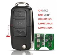 Jingyuqin Clé À Distance 315/434mhz Id48 Pour Volkswagen Vw Golf 4 5 6 Jetta Passat Cc Tiguan Polo Beetle Touran 1j 0959753 Ag/Da/Ah/Am - Type 3b 1k0959753g 434-For Vw #A