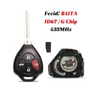 Jingyuqin-Clé Télécommande À 4 Boutons,433 Mhz,Pour Voiture Toyota Prius 2,Hilux,Etios,Vios,Yadditif,Cortrustfccid: Brivière Ta Id67/G - Type Black-With Id67 Chip
