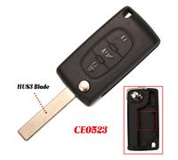 Jingyuqin-Clé Télécommande De Voiture,Pour Fiat Scudo,Kit Partner Rods,Cristaux En Berlingo Distec( Van),Ce0523/Ce0536 - Type Ce523 Hu83-For Peugeot