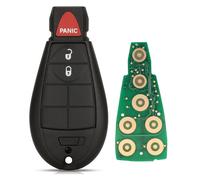 Jingyuqin-Clé Télécommande Intelligente 433mhz Id46,Pour Jeep Grand Trafffuse Town & Country 300,Dodge Caravan 1yz-C01c - Type 3 Buttons Key-For Dodge