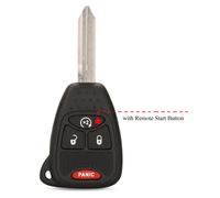 Jingyuqin Coque De Clé De Voiture 2/3/4/5/6 Boutons Pour Chrysler Pacifica Aspen 300 Dodge Ram Caravane Jeep Commander Grand Cherokee - Type 4btn Remote Button