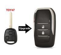 Jingyuqin-Coque De Clé De Voiture À Distance Modifiée,Coque De Clé Pliable,Lame Toy47,Toyota Yadditif Carina Cortrustavensis - Type 2 Boutons