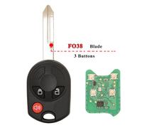 Jingyuqin Télécommande Voiture Porte-Clés Pour Ford C-Max Edge Escape Focus Lincoln Mazda Mercury Oucd6000022 315mhz Émetteur Id63 80bit 4b - Type Fo38 3btn-315mhz #A