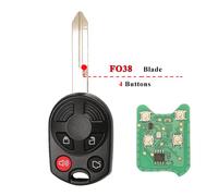 Jingyuqin Télécommande Voiture Porte-Clés Pour Ford C-Max Edge Escape Focus Lincoln Mazda Mercury Oucd6000022 315mhz Émetteur Id63 80bit 4b - Type Fo38 4btn-315mhz #A