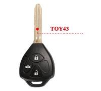 Jingyuqin Toy43/Toy47 2/3/4 Boutons Coque De Clé À Distance Pour Toyota Camry Avalon Corolla Matrix Rav4 Venza Yaris Étui De Remplacement - Type Toy43 3btn Trunk #B