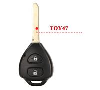 Jingyuqin Toy43/Toy47 2/3/4 Boutons Coque De Clé À Distance Pour Toyota Camry Avalon Corolla Matrix Rav4 Venza Yaris Étui De Remplacement - Type Toy47 2 Buttons #A