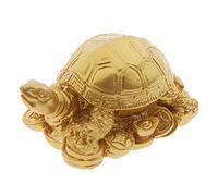 JINGZEYU Golden Turtle Statues Ornaments, Antique Miniature Statues Home Feng Shui Desktop Decoration (Color : Gold)