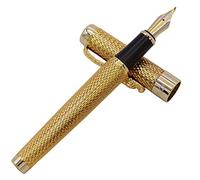 Jinhao 1200 Golden Pluie Bent Pen Fude, Fine à Large Taille, Ru yes Golden Dragon Clip
