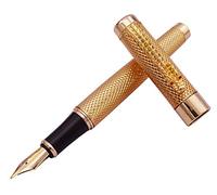 Jinhao 1200 Stylo plume à pointe courbée avec pince en forme de dragon 1 Golden Fountain Pen