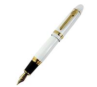Jinhao 159 gros stylo plongeant à canon lourd avec clip doré - blanc