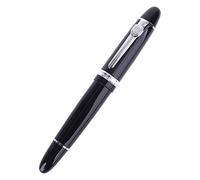 Jinhao 159 Stylo plume rétractable à pointe M Noir et argenté pour stylo à bille épais Rétractable Stylo à bille pour bureau d'écriture classique Pointe extra fine Gel Oxford Premium Bleu Rouge