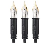 Jinhao 82 Lot de 3 stylos plume à pointe extra fine avec embout noir et bordure dorée Compatible avec mini stylo plume Jinhao 82, 88, 95, 82 Mini, 92, 100