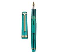 Jinhao 82 Stylo-plume à pointe courbée avec convertisseur Vert à pois étoilés Bordure dorée