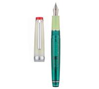 Jinhao 82 Stylo-plume à pointe extra fine avec bordure dorée, vert transparent et blanc mélangé avec convertisseur