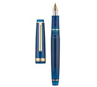 Jinhao 82 Stylo-plume à pointe fine avec convertisseur Bleu à pois étoilés Garniture dorée