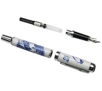 Jinhao 950 Stylo plume de luxe en porcelaine Motif dragon Bleu et blanc 18 kg