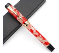 JINHAO Century 100 18KGP Stylo plume en résine plaqué or (Koi rouge, pointe moyenne)