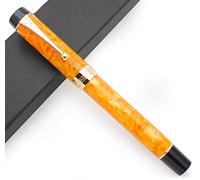 JINHAO Century Tofu 100 18KGP Stylo plume en résine dorée (jaune et pierre, plume moyenne)