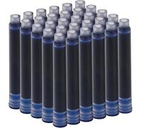 Jinhao Lot de 30 cartouches d'encre pour stylo plume Bleu/noir Diamètre 2,6 mm