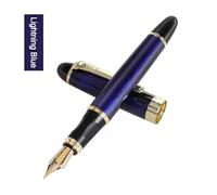 Jinhao-Stylo À Plume De Luxe X450,Stylos À Encre En Métal De Haute Qualité Pour Le Bureau,Fournitures Scolaires,Stylos De Papeterie Pour L'écriture - Type Lightning Blue-Bent