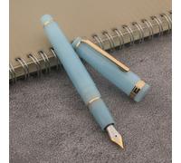 Jinhao-Stylo Plume 82,Stylo Transparent,Stylo À Encre,Spin Golden Ef F M,Affaires,Bureau,Fournitures Scolaires - Type Sky Blue Golden-Ef
