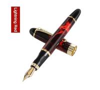 Jinhao-Stylo Plume X450,Entièrement En Métal,Clip Doré,Stylos De Luxe,Cadeau Étudiant,Fournitures Scolaires Et De Bureau - Type Lightning Red-Bent