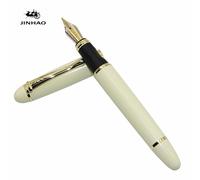 Jinhao-Stylo Plume X450 Tiv Urita,Entièrement En Métal,Clip Doré,Stylos De Luxe,Cadeau Étudiant,Papeterie,Fournitures Scolaires De Bureau - Type Pearl White