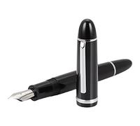 Jinhao X159 Stylo Plume #8 Plume moyenne, Noir avec Argent Clip Acrylique Stylo d’écriture de grande taille