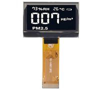Jinheptolo Module d'affichage LCD Carte numérique 1,54 Pouces 128x64 SSD1309 Lecteur 24 Broches Kit d'accessoires (MRC128-1 Blanc)