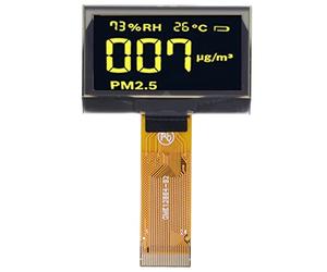 Jinheptolo Module d'affichage LCD Carte numérique 1,54 Pouces 128x64 SSD1309 Lecteur 24 Broches Kit d'accessoires (MRC128-2 Jaune)