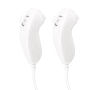 JINHEZO Lot de 2 manettes Nunchuk Blanc