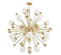 JINHH Lustre Spoutnik 18 Lumières Lustre Moderne Mid-Century Éclairage Doré Spoutnik Pendentif Luminaire Plafonnier Industriel pour Cuisine Salle à Manger Salon