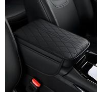 JINHUAHUOTUI Coussin Accoudoir Voiture pour Jeep Compass 2025, Protection Console Centrale avec Poches Appui Coude Mousse Mémoire Accessoire Auto Cuir Noir