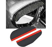 JINHUAHUOTUI Protection Pluie Rétroviseur pour Renault 5 E-Tech (R5) 2024-2025, Visière Pare-Soleil Effet Fibre Carbone Accessoires Auto Déflecteurs Eau Lot de 2 Pièces Noir