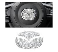 jinhuo Autocollant Diamant Volant Compatible avec la Mazda MX-5 Miata 2016-2025, Décoration Strass Argent avec Cristaux Éclatants pour Modèles | Accessoire de Style Luxe - Intérieur Premium