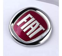 jinhuo Emblèmes pour Voitures Compatible avec la Fiat 500 2007-2025 - 12cm/9.5cm Calandre Avant, 9.5cm Arrière - ABS de Haute Qualité Argenté - Montage Simple,Front and Rear Grill-9.5 cm