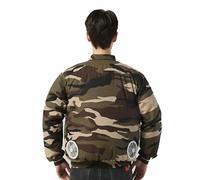 jinhuo Gilet Rafraîchissant Professionnel 2 Ventilos USB - Vêtement Climatisé Homme/Femme Anti-Coup de Chaleur, pour Travail Chaud/Rando,Camouflage-XL