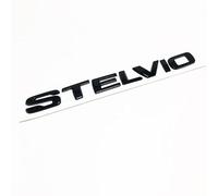 jinhuo Set d'Emblèmes Métalliques pour Alfa Romeo Giulia Stelvio 2017-2025 Tonale 2022-2025 - Volant Lettres Adhésives Porte-clés Quadrifoglio Styles Multiples,Stelvio-Black