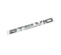 jinhuo Set d'Emblèmes Métalliques pour Alfa Romeo Giulia Stelvio 2017-2025 Tonale 2022-2025 - Volant Lettres Adhésives Porte-clés Quadrifoglio Styles Multiples,Stelvio-Silver