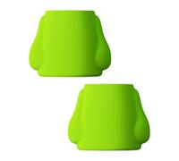 Jinhxofs 2 Pièces Tête de Portative Bouchon de Bouteille Adaptateur de Rinçage Douchette Silicone Flexible Doux Débit Régulier pour Peau et Pelage, Vert