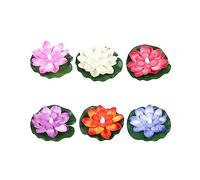 Jinhxofs 6 Pièces Lampe de Flottante LED Éclairage Piscine Jardin Lampe Fleur Flottante Réaliste Commutateur Induction Élément Résistant à l'eau