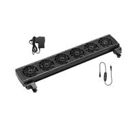 Jinhxofs Aquarium Chiller Ventilateur pour Aquarium Ventilateur à Variable Système Compacte Régulateur de Température Support Aluminium Matéria, 6