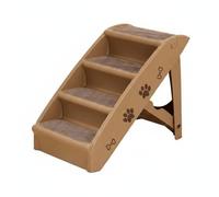 Jinhxofs Escalier Chien Pliable Rampe Animale Stable pour Chiens Âgés, Chiots, Maison, Quatre Marches