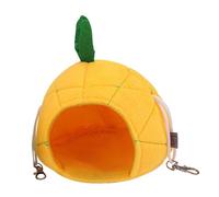 Jinhxofs Hamster Hammock Bed Doux en Coton Peluche Ensemble de 4 Mots-clés pour Nichoir Suspendu Maison Cage et Jouet Abri Résistance à La Déformation Adapté A, Ananas Jaune