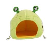Jinhxofs Hamster Hammock Bed Doux en Coton Peluche Ensemble de 4 Mots-clés pour Nichoir Suspendu Maison Cage et Jouet Abri Résistance à La Déformation Adapté A, Grenouille Verte