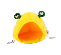 Jinhxofs Hamster Hammock Bed Doux en Coton Peluche Ensemble de 4 Mots-clés pour Nichoir Suspendu Maison Cage et Jouet Abri Résistance à La Déformation Adapté A, Grenouille Jaune